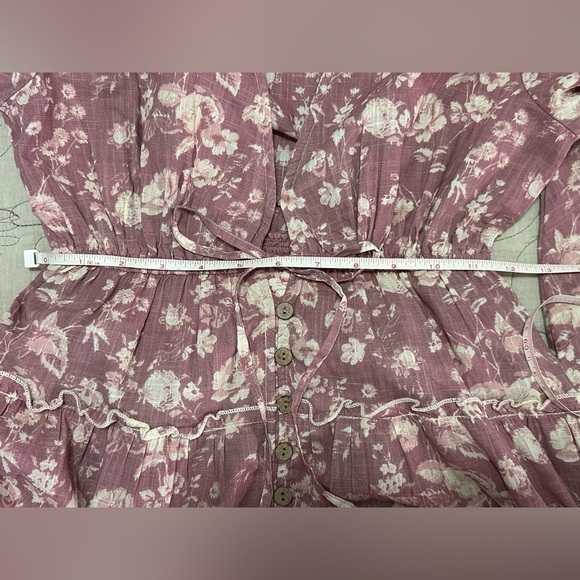 NWT Free People Pappiet Midi Dress XS Rose Combo Duster - Picture 11 of 14